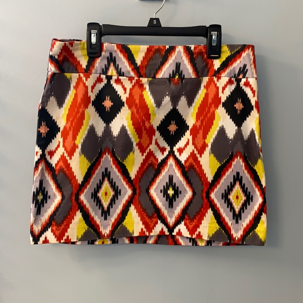 Tribal Print Mini Skirt